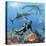 Diver And Prehistoric Life, Artwork-Richard Bizley-Premier Image Canvas