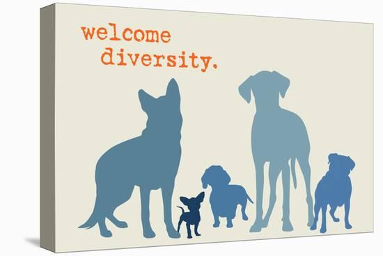 Diversity - Blue Version-Dog is Good-Stretched Canvas