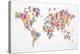 Diverstiy People World Map-cienpies-Stretched Canvas