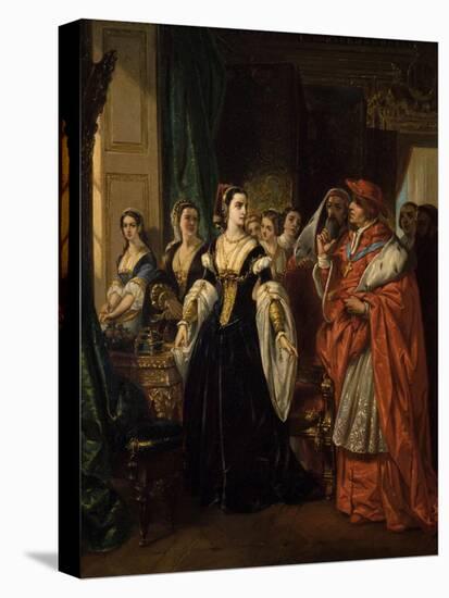 Divorce of Henry Viii and Catherine of Aragon before Cardinal of Wolsey Ca. 1530-Eugene Deveria-Stretched Canvas