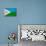 Djibouti Flag Design with Wood Patterning - Flags of the World Series-Philippe Hugonnard-Stretched Canvas displayed on a wall