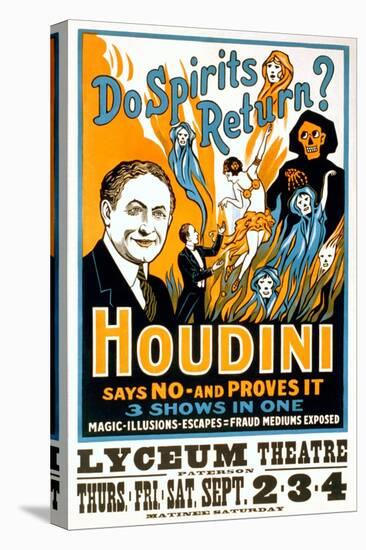 Do Spirits Return, Houdini Poster-null-Stretched Canvas