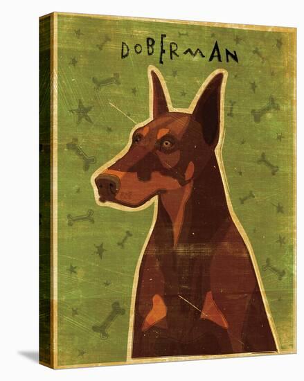 Doberman (Red)-John Golden-Stretched Canvas