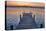 Dock on Long Lake at sunrise, Bridgton, Maine-Lisa Engelbrecht-Premier Image Canvas