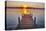 Dock on Long Lake at sunrise, Bridgton, Maine-Lisa Engelbrecht-Premier Image Canvas