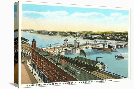 Docks on Pequonnock River, Bridgeport, Connecticut-null-Stretched Canvas