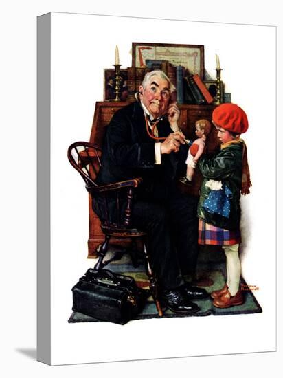 "Doctor and the Doll", March 9,1929-Norman Rockwell-Premier Image Canvas