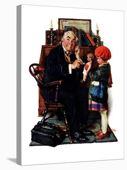 "Doctor and the Doll", March 9,1929-Norman Rockwell-Premier Image Canvas