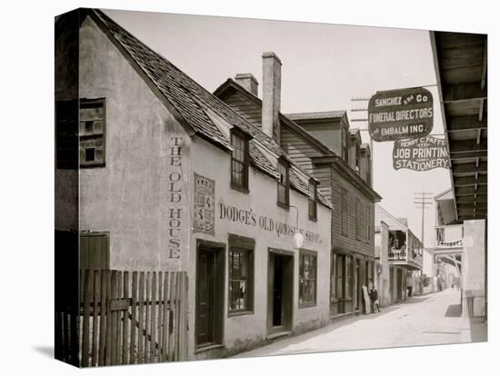 Dodges Old Curiosity Shop, St. George Street, St. Augustine, Fla.-null-Stretched Canvas