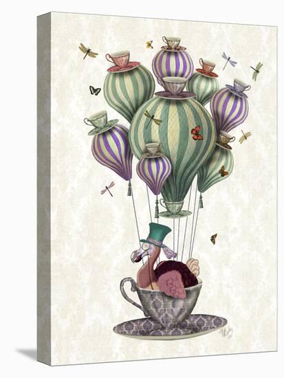 Dodo Balloon with Dragonflies-Fab Funky-Stretched Canvas