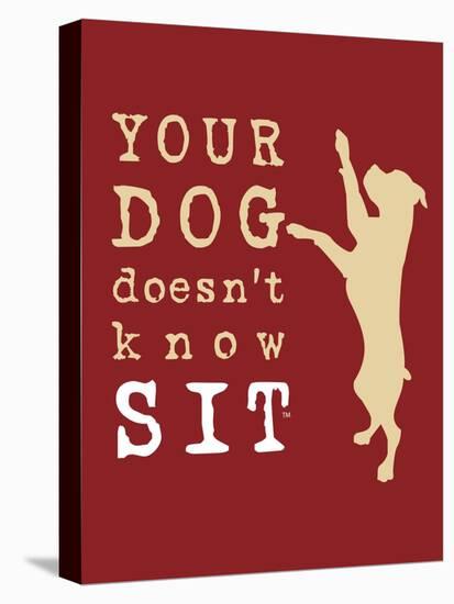 Doesn't Know Sit-Dog is Good-Stretched Canvas