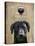 Dog Au Vin Black Labrador-Fab Funky-Stretched Canvas