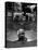 Dog Being Bathed in Back Yard-Robert W^ Kelley-Premier Image Canvas