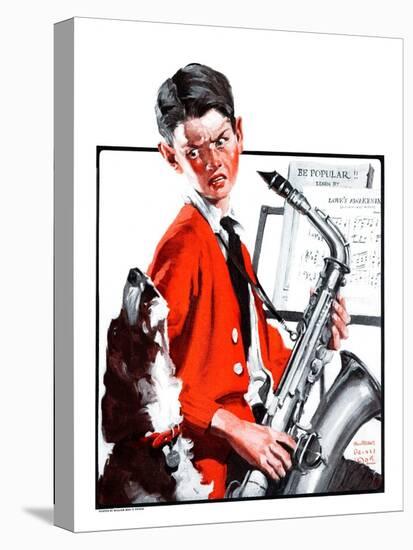 "Dog Doesn't Like Sax Sounds,"March 28, 1925-William Meade Prince-Premier Image Canvas