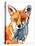 Dog fox, 2021, (mixed media on paper)-Mark Adlington-Premier Image Canvas