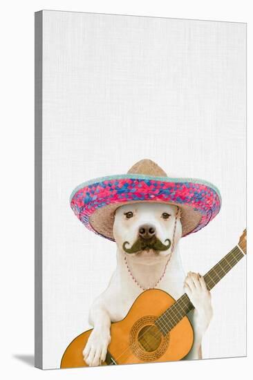 Dog Guitarist-Tai Prints-Stretched Canvas