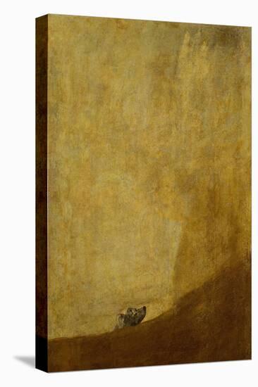 Dog, half submerged. One of the " black paintings" from the Quinta del Sordo, Goyas house1819-1823-null-Premier Image Canvas