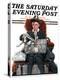 "Dog in Basket" or "Stowaway" Saturday Evening Post Cover, May 15,1920-Norman Rockwell-Premier Image Canvas