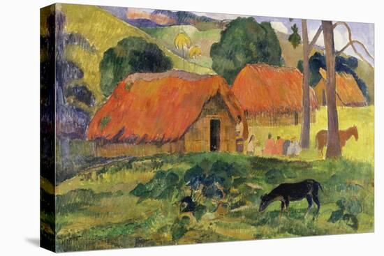 Dog in Front of Thatched Huts, 1892-Paul Gauguin-Premier Image Canvas