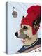 Dog in Ski Sweater-Fab Funky-Stretched Canvas