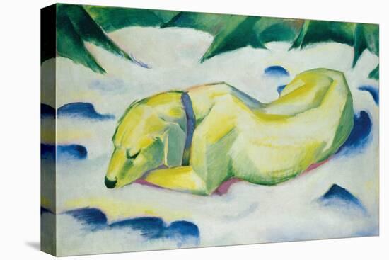 Dog Lying in the Snow, C.1911 (Oil on Canvas)-Franz Marc-Premier Image Canvas