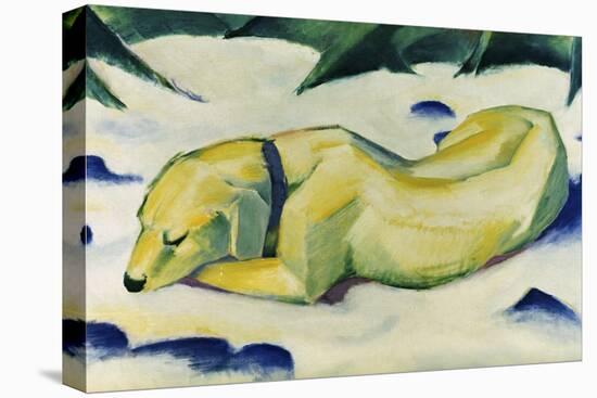 Dog Lying in the Snow-Franz Marc-Premier Image Canvas