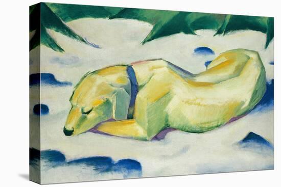 Dog Lying in the Snow-Franz Marc-Premier Image Canvas