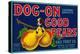 Dog On Good Pears Pear Crate Label - Suisun, CA-Lantern Press-Stretched Canvas