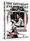 "Dog Outside" or "Patient Friend" Saturday Evening Post Cover, June 10,1922-Norman Rockwell-Premier Image Canvas