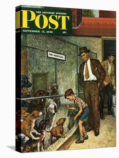 "Dog Pound," Saturday Evening Post Cover, September 17, 1949-Amos Sewell-Premier Image Canvas