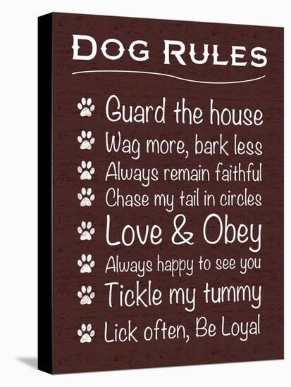 Dog Rules-Lauren Gibbons-Stretched Canvas