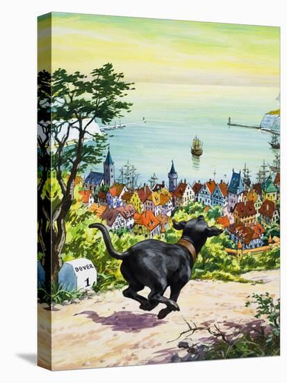 Dog Running to Find His Master, 1969-English School-Premier Image Canvas
