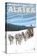 Dog Sledding Scene, Denali National Park, Alaska-Lantern Press-Stretched Canvas