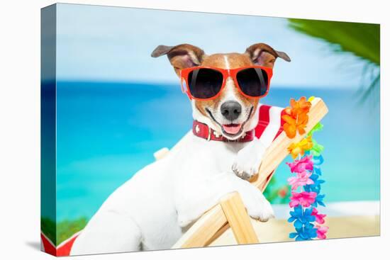 Dog Summer Vacation-Javier Brosch-Premier Image Canvas