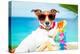 Dog Summer Vacation-Javier Brosch-Premier Image Canvas