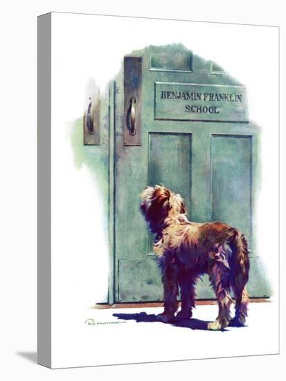 "Dog Waiting for Schoolboy,"September 10, 1938-Robert C. Kauffmann-Premier Image Canvas