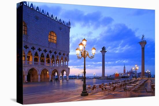 Doge's Palace and Piazzetta against San Giorgio Maggiore in the early morning light, Venice, UNESCO-Hans-Peter Merten-Premier Image Canvas