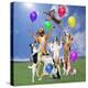 Dogs partying-Lund-Roeser-Stretched Canvas