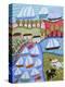 Dogs & Sailboats-Karen Fields-Stretched Canvas