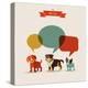 Dogs with Speech Bubbles - Vector Set of Icons and Illustrations-Marish-Stretched Canvas