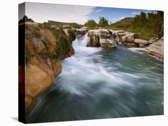 Dolan Falls Preserve, Texas:  Horizontal Landscape of the Dolan Falls During Sunset.-Ian Shive-Premier Image Canvas