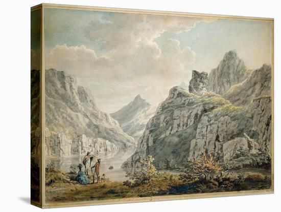 Dolbardarn Castle and Llanberris Lake, 1764 (W/C on Paper)-Paul Sandby-Premier Image Canvas