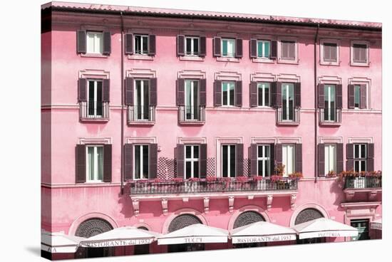 Dolce Vita Rome Collection - Building Facade Pink-Philippe Hugonnard-Stretched Canvas