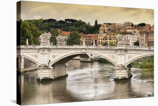 Dolce Vita Rome Collection - City of Bridge at Sunset-Philippe Hugonnard-Stretched Canvas