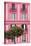 Dolce Vita Rome Collection - Pink Building Facade II-Philippe Hugonnard-Stretched Canvas