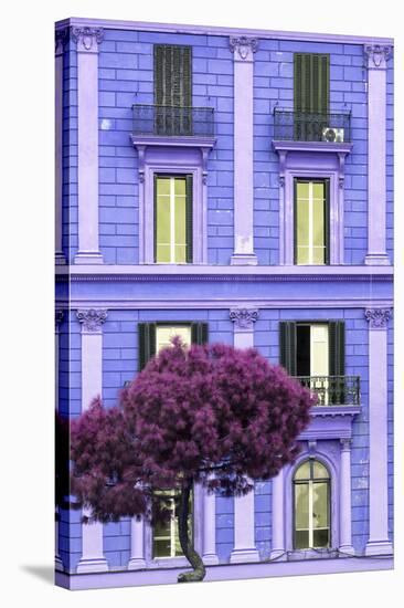 Dolce Vita Rome Collection - Purple Building Facade II-Philippe Hugonnard-Stretched Canvas