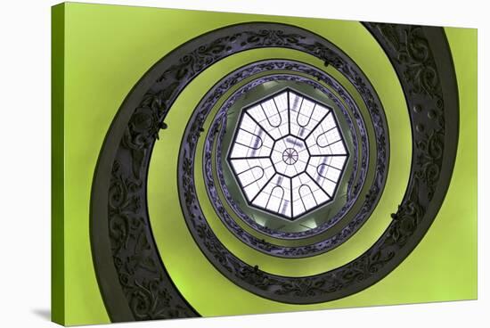 Dolce Vita Rome Collection - The Vatican Spiral Staircase Lime Green-Philippe Hugonnard-Stretched Canvas