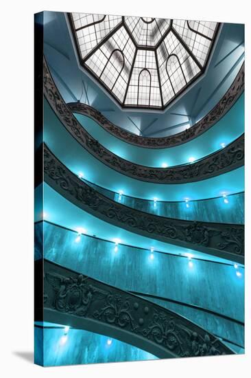 Dolce Vita Rome Collection - Turquoise Vatican Staircase-Philippe Hugonnard-Stretched Canvas