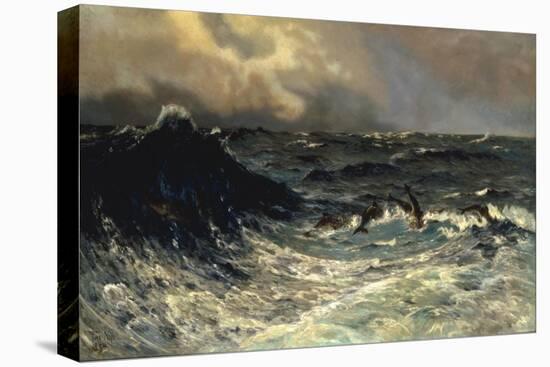 Dolphins in a Rough Sea, 1894-Thorvald Niss-Premier Image Canvas