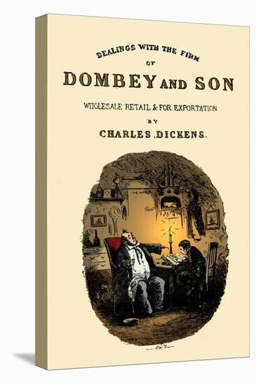 Dombey & Son by Charles Dickens Title page-Hablot Knight Browne-Premier Image Canvas